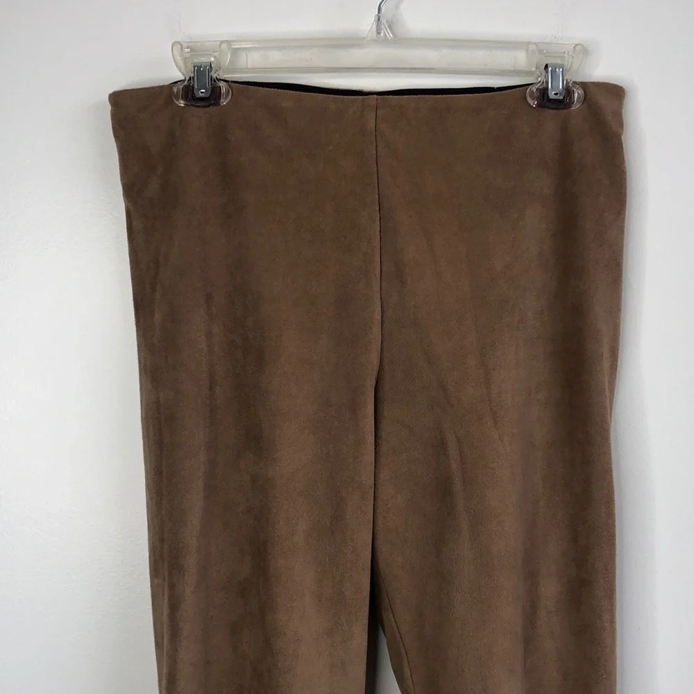 Lysse Ultra Control Tan Faux Suede Leggings - Picture 4 of 10
